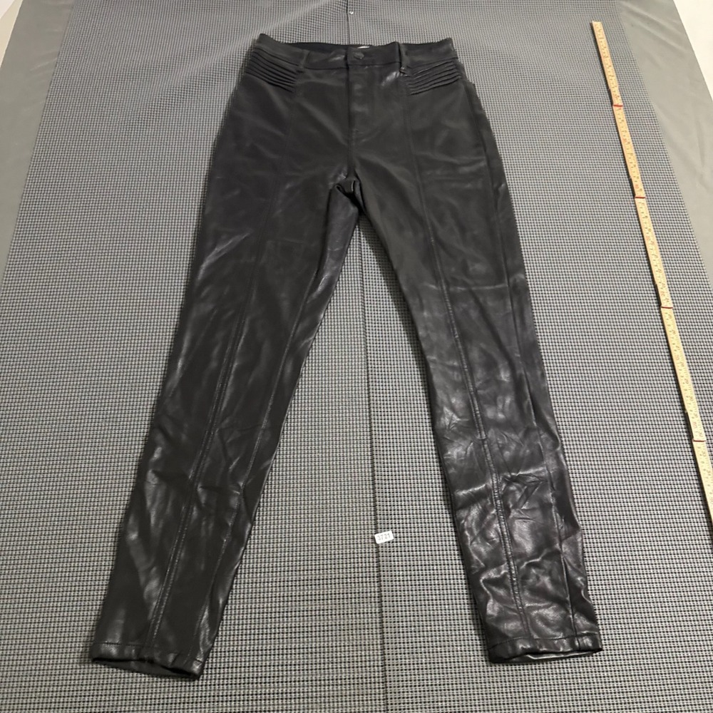 Express Skinny Super High Rise Faux Leather Pants Womens 4R Black